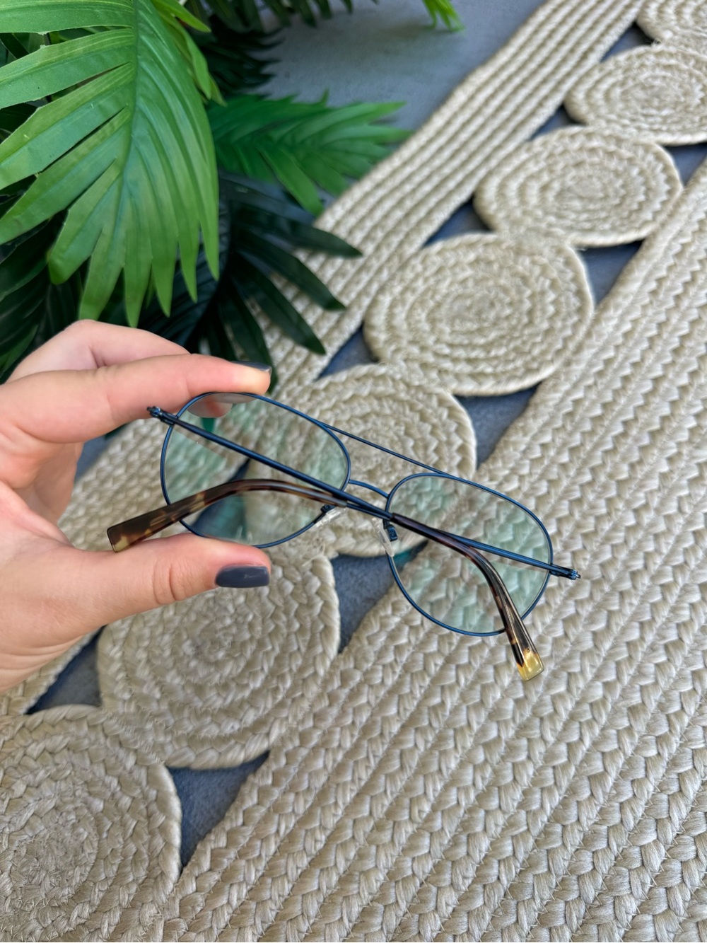 Warby Parker "York" Black Wire Aviator Reading Glasses Frames